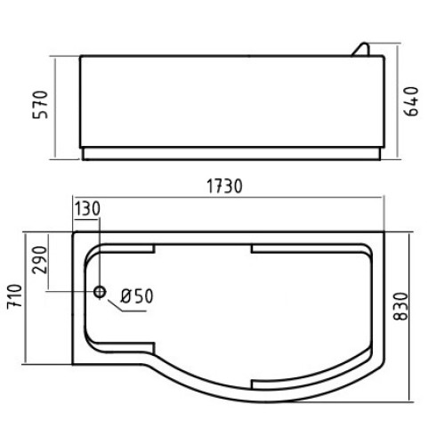 Акриловая ванна Gemy G9010 B L