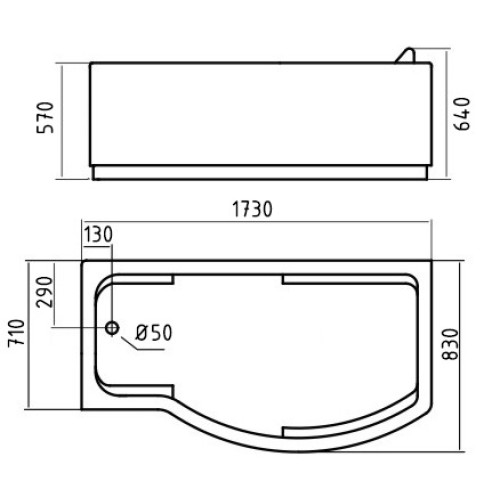 Акриловая ванна Gemy G9010 B L