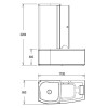 Акриловая ванна Gemy G8040 B L