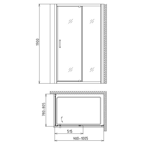 Душевой уголок Gemy Sunny Bay S28131A/A1