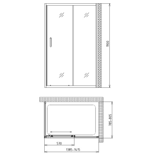 Душевой уголок Gemy Victoria S30131B/A1