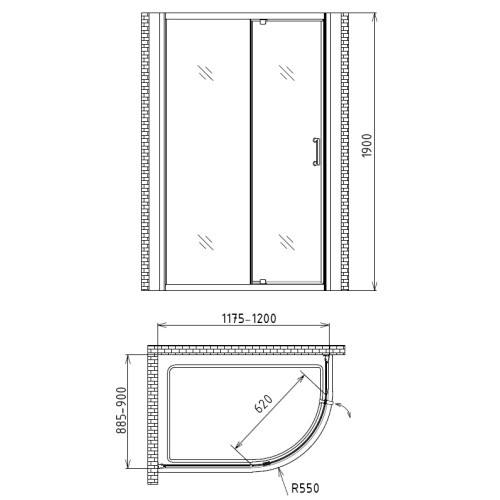 Душевой уголок Gemy Sunny Bay S28202