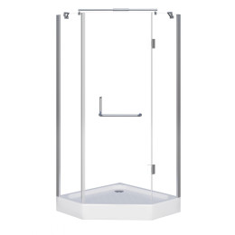 Душевое ограждение трапеция 90x90x185 GROSSMAN GR-8090 двери распашные