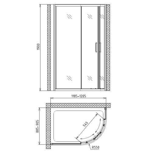 Душевой уголок Gemy Victoria S30202A