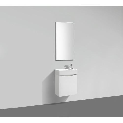 Мебель для ванной Belbagno Mini Bianco Laccato Lucido подвесная, с полкой, правосторонняя 50x26x60