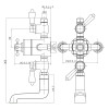 Термостатический смеситель для ванны и душа Cezares BOHEMIA-VD-T-01-Bi