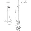 Душевая колонна со смесителем для верхнего и ручного душа  BelBagno GRA-DOC-CRM/Twist