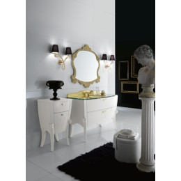 Мебель для ванной Cezares MARGOT 108 с двумя выдвижными ящиками FOGLIA ORO, ARGENTO decoro