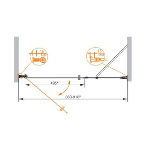 Душевая дверь Cezares ROYAL PALACE-B-11-90+80-CP-Cr