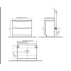 ANCONA-N Мебель для ванной напольная с двумя выкатными ящиками ANCONA-N-1000-2C-PIA-RW Rovere Moro, 1000x480x800