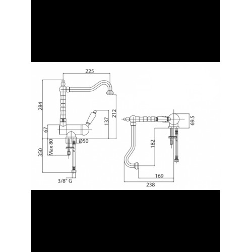 Смеситель для кухни Cezares ELITE LLPM2 (ELITE-LLPM2-02-Bi)