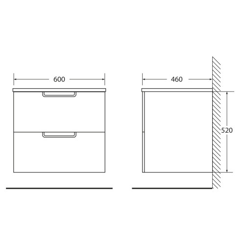 МЕБЕЛЬ ДЛЯ ВАННОЙ КОМНАТЫ BELBAGNO LETICIA-600 Bianco Lucido