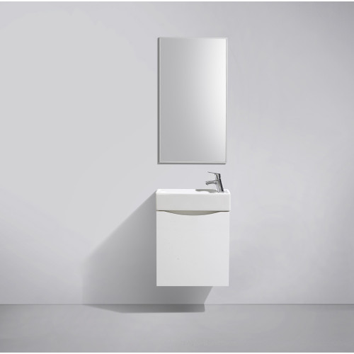 Мебель для ванной Belbagno Mini Bianco Laccato Lucido подвесная, с полкой, левосторонняя 50x26x60