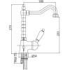 Смеситель для кухни Cezares VINTAGE-LLM2-03-Sw/Золотой