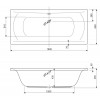 Акриловая ванна CEZARES ARENA-180-80-45