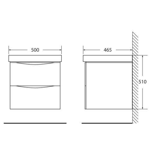 Мебель для ванной комнаты BELBAGNO FLY-500 Rovere Grigio