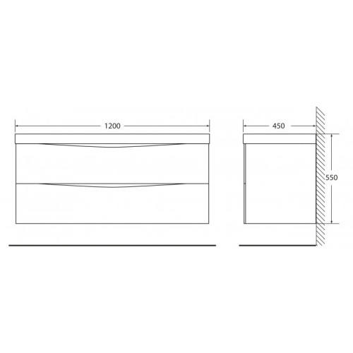 МЕБЕЛЬ ДЛЯ ВАННОЙ КОМНАТЫ BELBAGNO MARINO-1200 Patinato Mirto