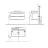 ANCONA-N Мебель для ванной подвесная с двумя выкатными ящиками ANCONA-N-1000-2C-SO-BL Bianco Lucido, 1000x480x450