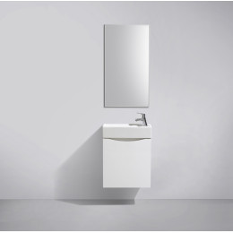 Мебель для ванной Belbagno Mini Bianco Laccato Lucido подвесная, с полкой, правосторонняя 50x26x60