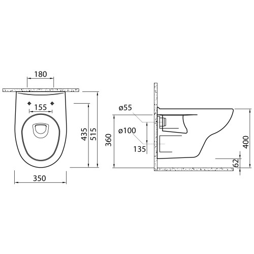 Унитаз подвесной Belbagno Linea