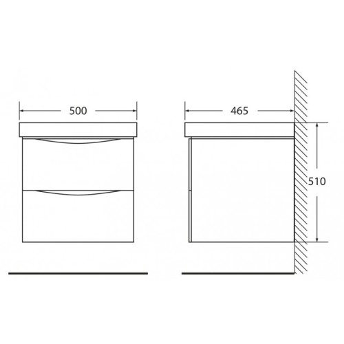 Мебель для ванной комнаты BELBAGNO FLY-500 Rovere Moro