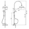 Душевая колонна с термостатическим смесителем, верхним и ручным душем  CEZARES MARGOT-CD-T-02-Bi