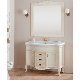 Мебель для ванной Andama Pattinato Sabbia с тремя выдвижными ящиками и двумя распашными дверцами
