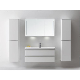ENERGIA-N Мебель для ванной подвесная с двумя выкатными ящиками, с доводчиками ENERGIA-N-1200-2C-SO-BL Bianco Lucido, 1200x480x500