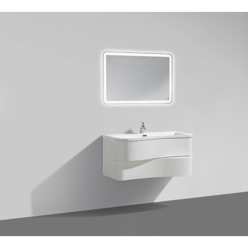 Мебель для ванной BelBagno Formica 90 Bianco Lucido с 2 выкатными ящиками