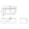 Акриловая ванна в комплекте со сливом-переливом BB31-1600