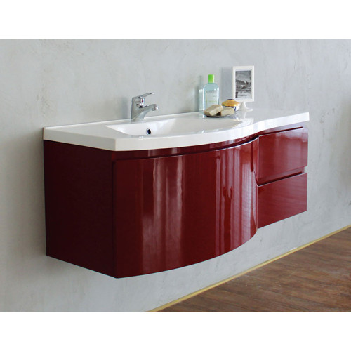 Мебель для ванной BelBagno Prospero 120 Rosso Lucido с 3 ящиками