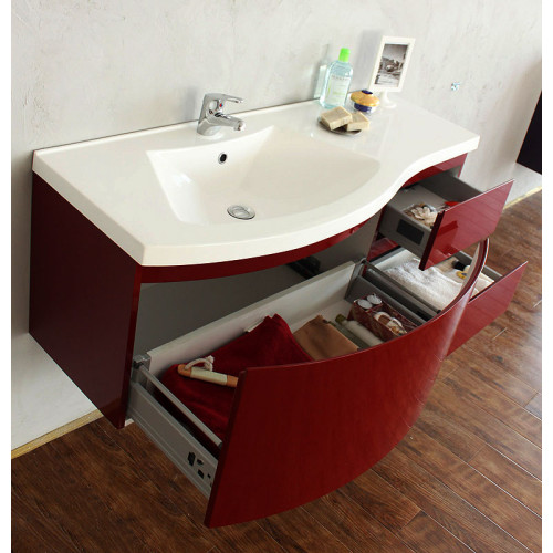 Мебель для ванной BelBagno Prospero 120 Rosso Lucido с 3 ящиками