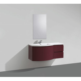 Мебель для ванной, левосторонняя BelBagno Prospero 120 Rosso Brilliante с 3 выкатными ящиками