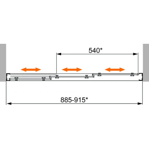 Душевая дверь Cezares FAMILY-BF-3-90-C-Cr-M