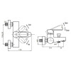 Смеситель Cezares Laconico VD-01 для ванны с душем