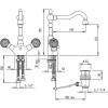 Cмеситель для раковины Cezares ATLANTIS-NOSTALGIA-LS2-02/бронзовый