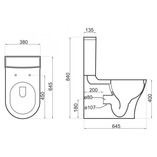 Унитаз-компакт безободковый BelBagno Deluca