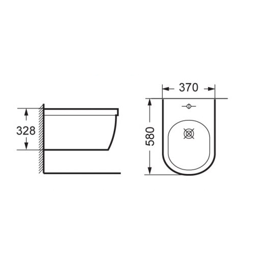 Биде подвесное BelBagno Dune BB5382GW