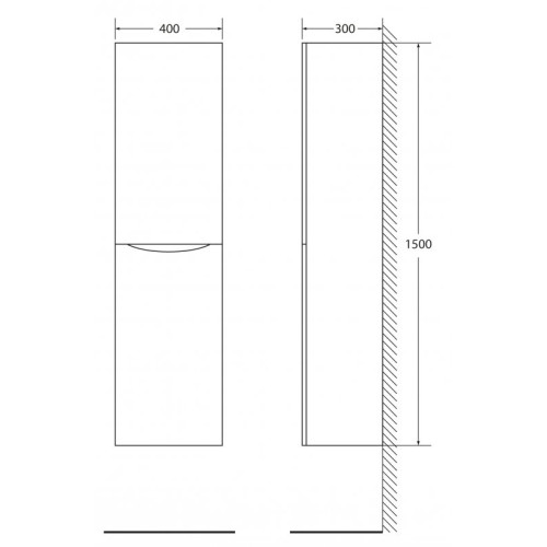 ШКАФ ПОДВЕСНОЙ BELBAGNO FLY-MARINO-1500 Bianco Opaco