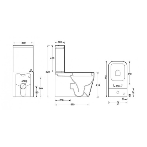 Унитаз компакт Belbagno ALISE