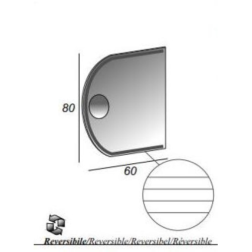 Зеркало CEZARES 45029 60*80 с увеличительным зеркалом, со встроенной LED подстветкой, системой Антизапотевания, риверсивное