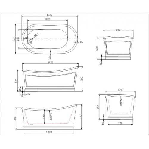 АКРИЛОВАЯ ВАННА BELBAGNO BB32