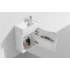 Мебель для ванной Belbagno Mini Bianco Frassinato подвесная, с полкой, правосторонняя 50x26x60