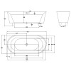 Акриловая ванна в комплекте со сливом-переливом BB40-1700-MARINE