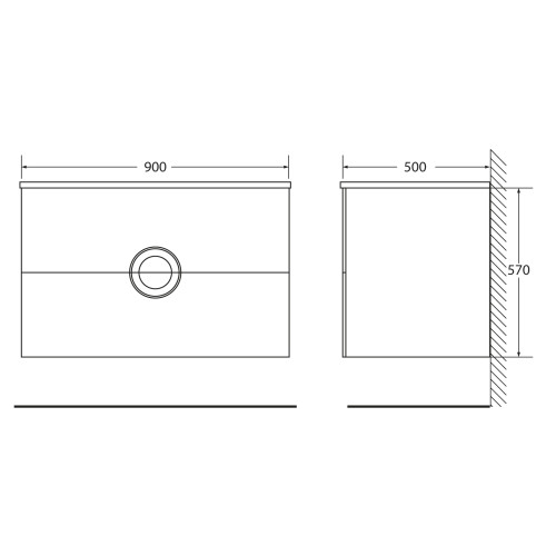 МЕБЕЛЬ ДЛЯ ВАННОЙ КОМНАТЫ BELBAGNO ONDA-900 Bianco Lucido