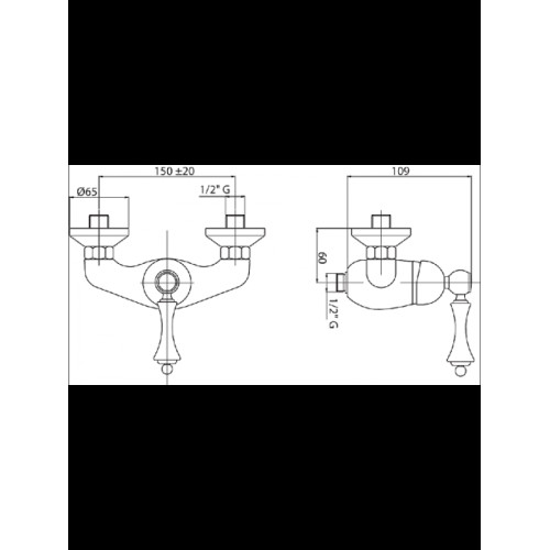 Смеситель для душа Cezares MARGOT DDM (MARGOT-DDM-01-Bi)