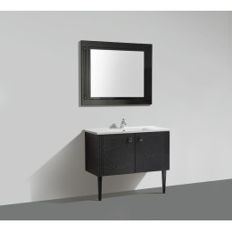 Мебель для ванной Belbagno ATRIA Nero Laccato Lucido с распашными дверцами 100x47x53