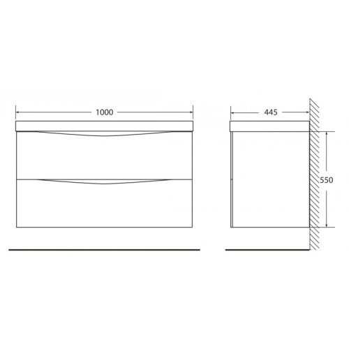 МЕБЕЛЬ ДЛЯ ВАННОЙ КОМНАТЫ BELBAGNO MARINO-1000 Crema Opaco