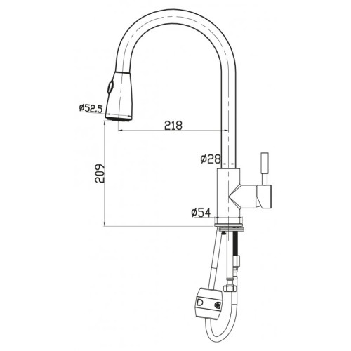 Смеситель для кухни  BelBagno BB-LAM31-IN