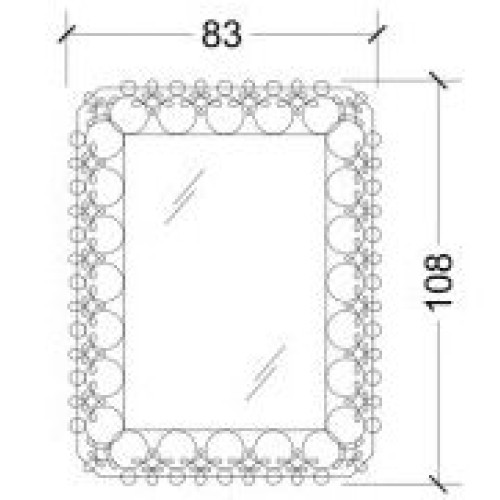 ЗЕРКАЛО CEZARES BEATA 83x108 Noce